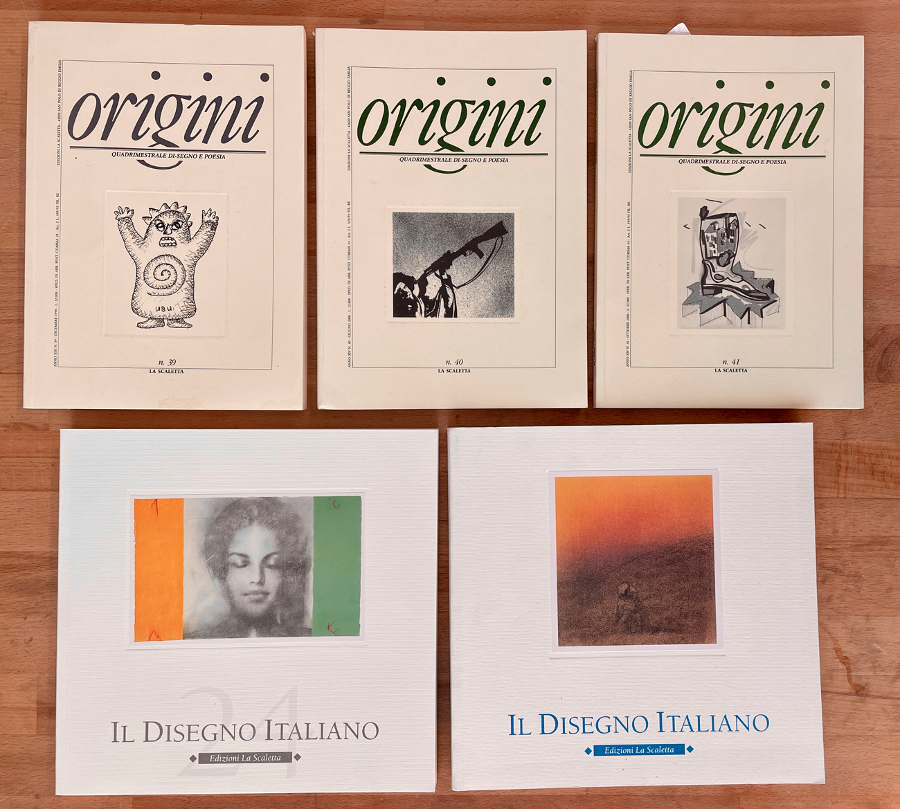 GALLERIA LA SCALETTA, REGGIO EMILIA (ORIGINI E DISEGNO ITALIANO) - Lotto unico di 5 cataloghi
