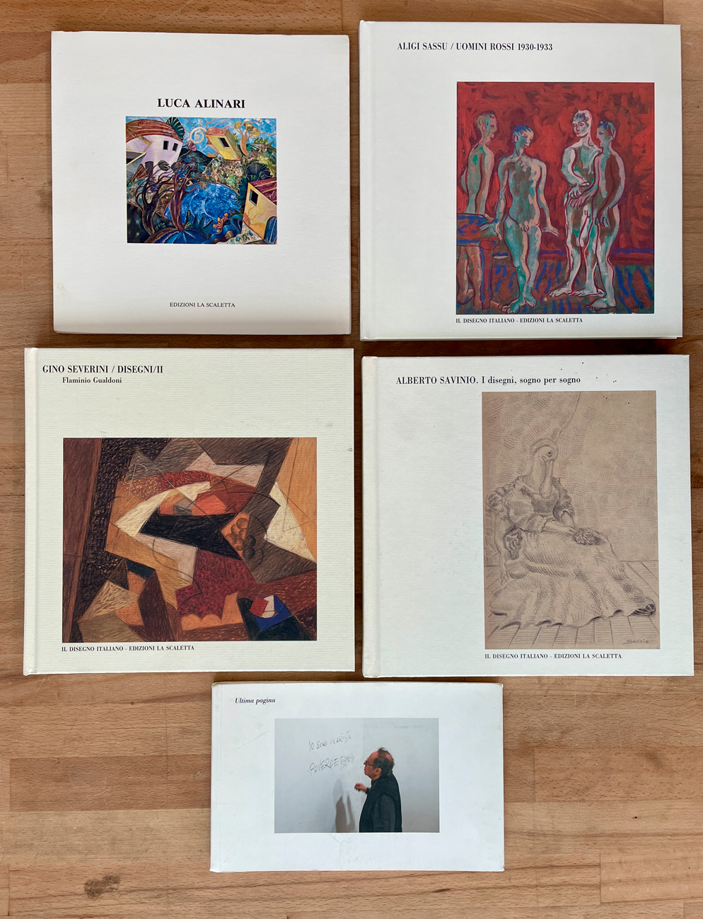 GALLERIA LA SCALETTA, REGGIO EMILIA (ALINARI, SEVERINI, SASSU, PISANI, SAVINIO) - Lotto unico di 5 cataloghi