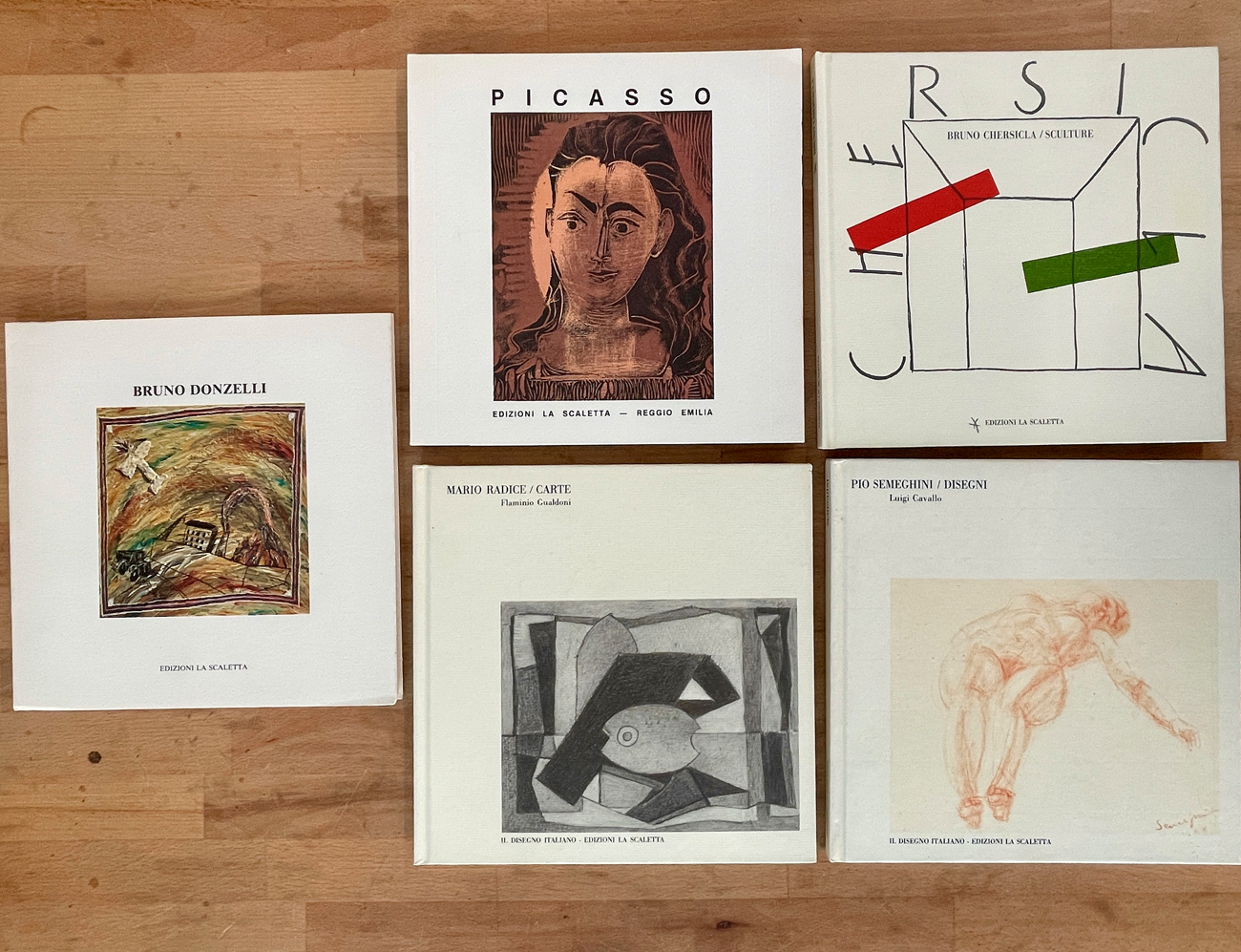 GALLERIA LA SCALETTA, REGGIO EMILIA (DONZELLI, PICASSO, RADICE, CHERSICLA, SEMEGHINI) - Lotto unico di 5 cataloghi