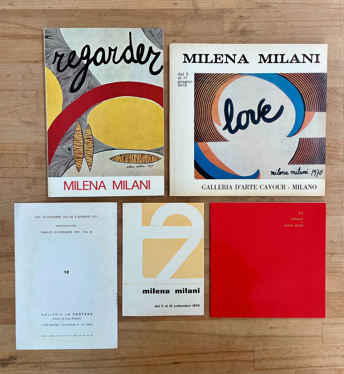 MILENA MILANI - Lotto unico di 5 cataloghi