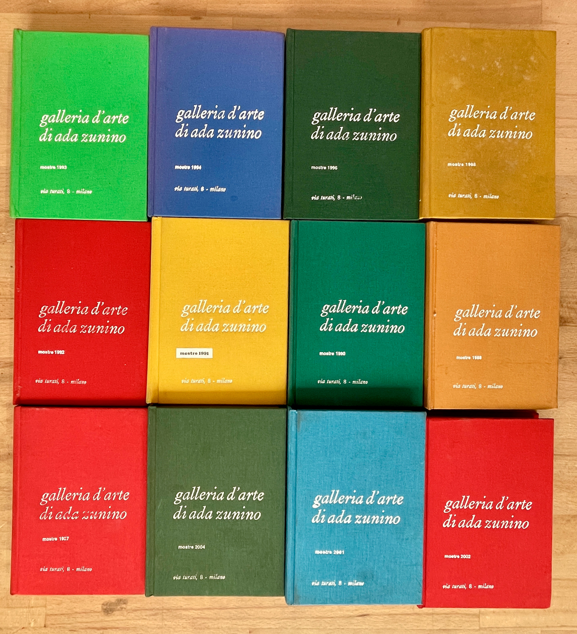 GALLERIA DI ADA ZUNINO, MILANO - Lotto unico di 12 cataloghi