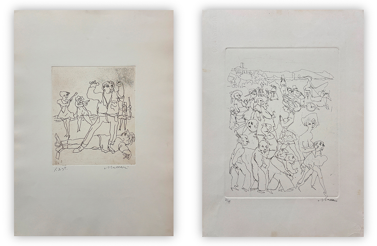MINO MACCARI (1898-1989) - Lotto unico composto da 2 opere grafiche
