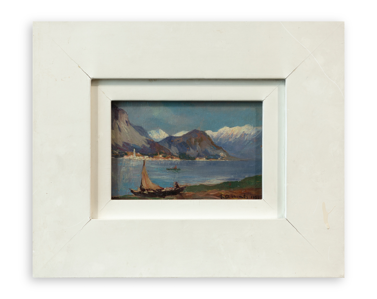 MARIO ORNATI (1887-1955) - Baveno con Isola Pescatori, 1928