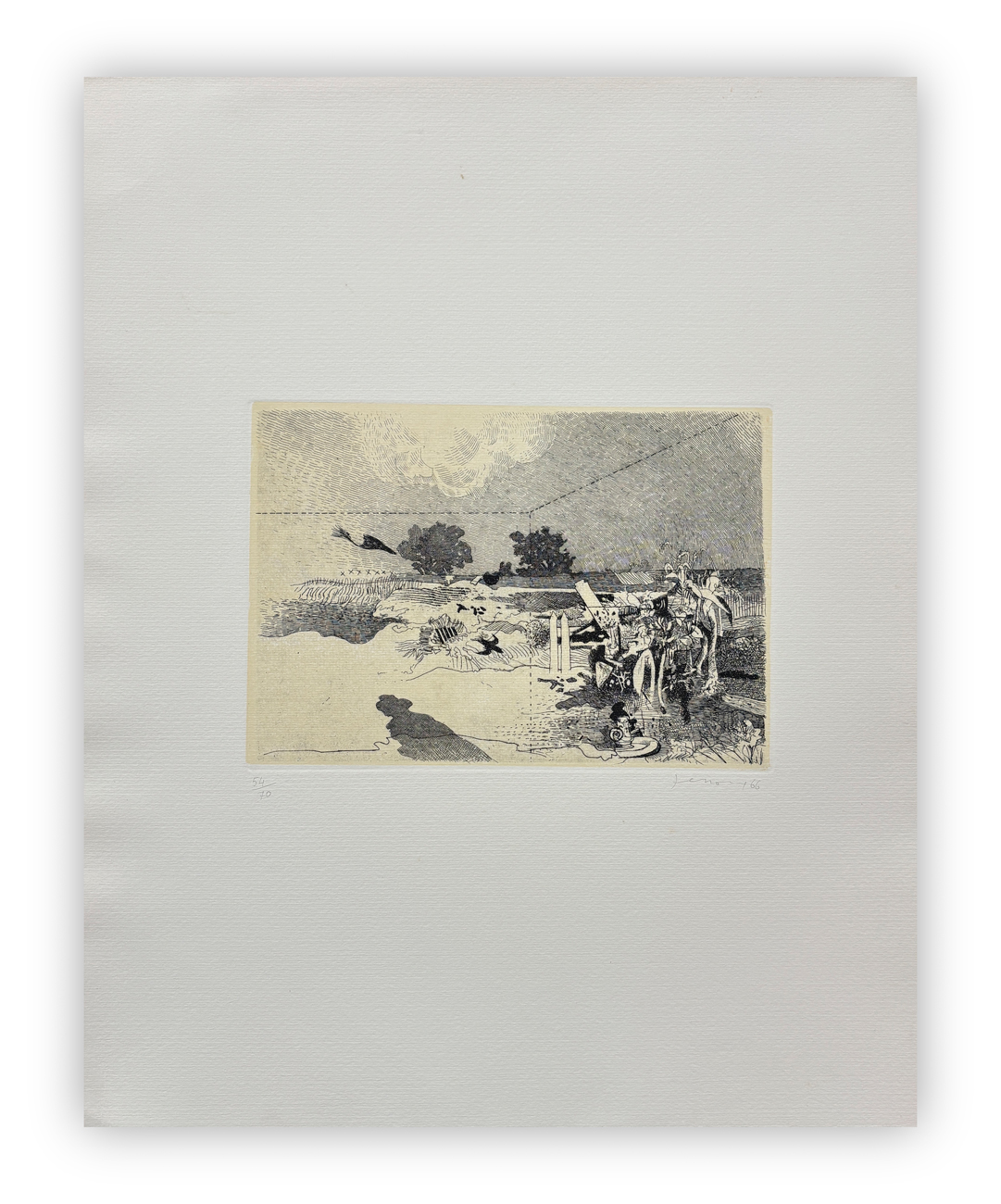 GIANFRANCO FERRONI (1927-2001) - Paesaggio - Versilia, 1966