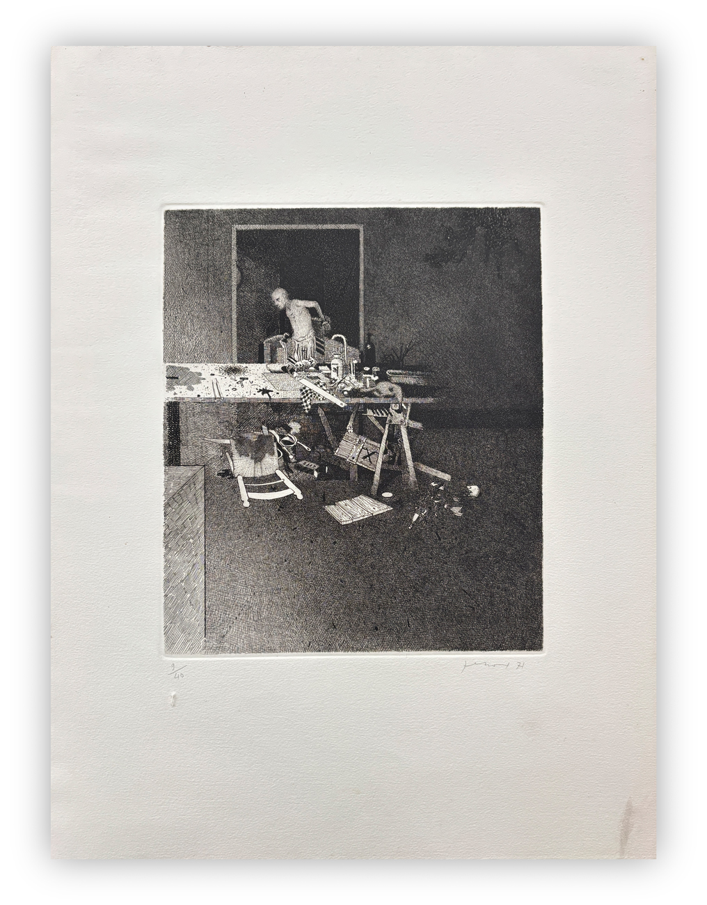 GIANFRANCO FERRONI (1927-2001) - Prigioniero I, 1971