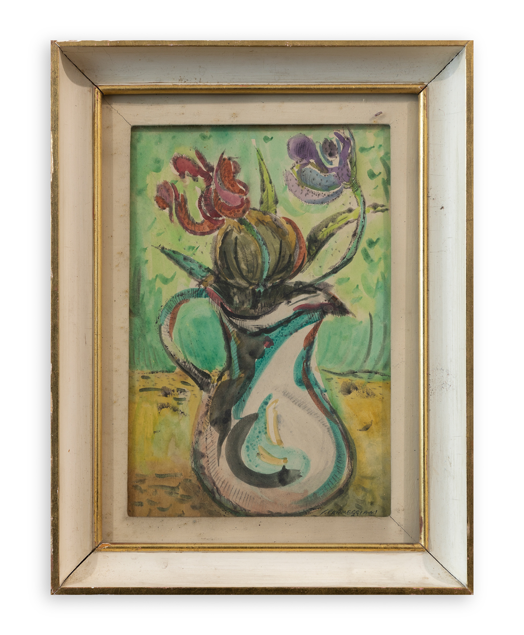 SANDRO PARMEGGIANI (1910-2003) - Senza Titolo (Vaso di fiori)