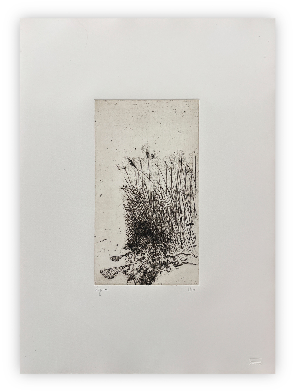 GIUSEPPE ZIGAINA (1924-2015) - Senza Titolo (Uccello nell'erba), 1978