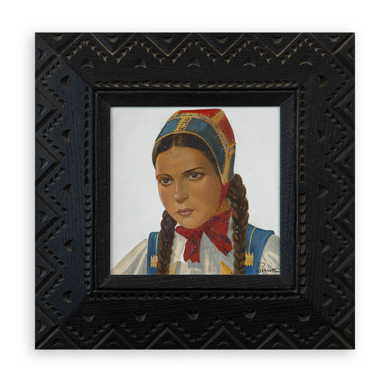 ENNIO PERROTTI (1903-1987) - Senza Titolo (Giovane in costume tradizionale)