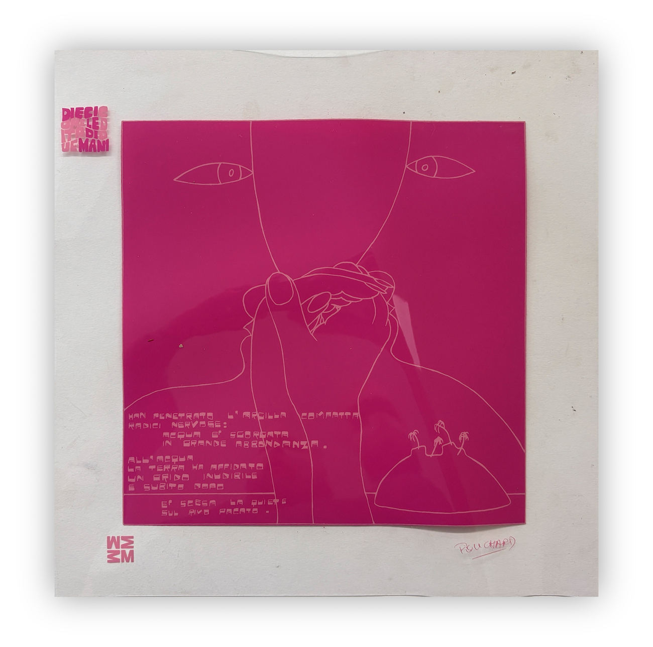 ENNIO POUCHARD (1928-2023) - Senza Titolo (Han penetrato: l'argilla compatta radici nervose: acqua è sgorgata in grande abbondanza), 1973
