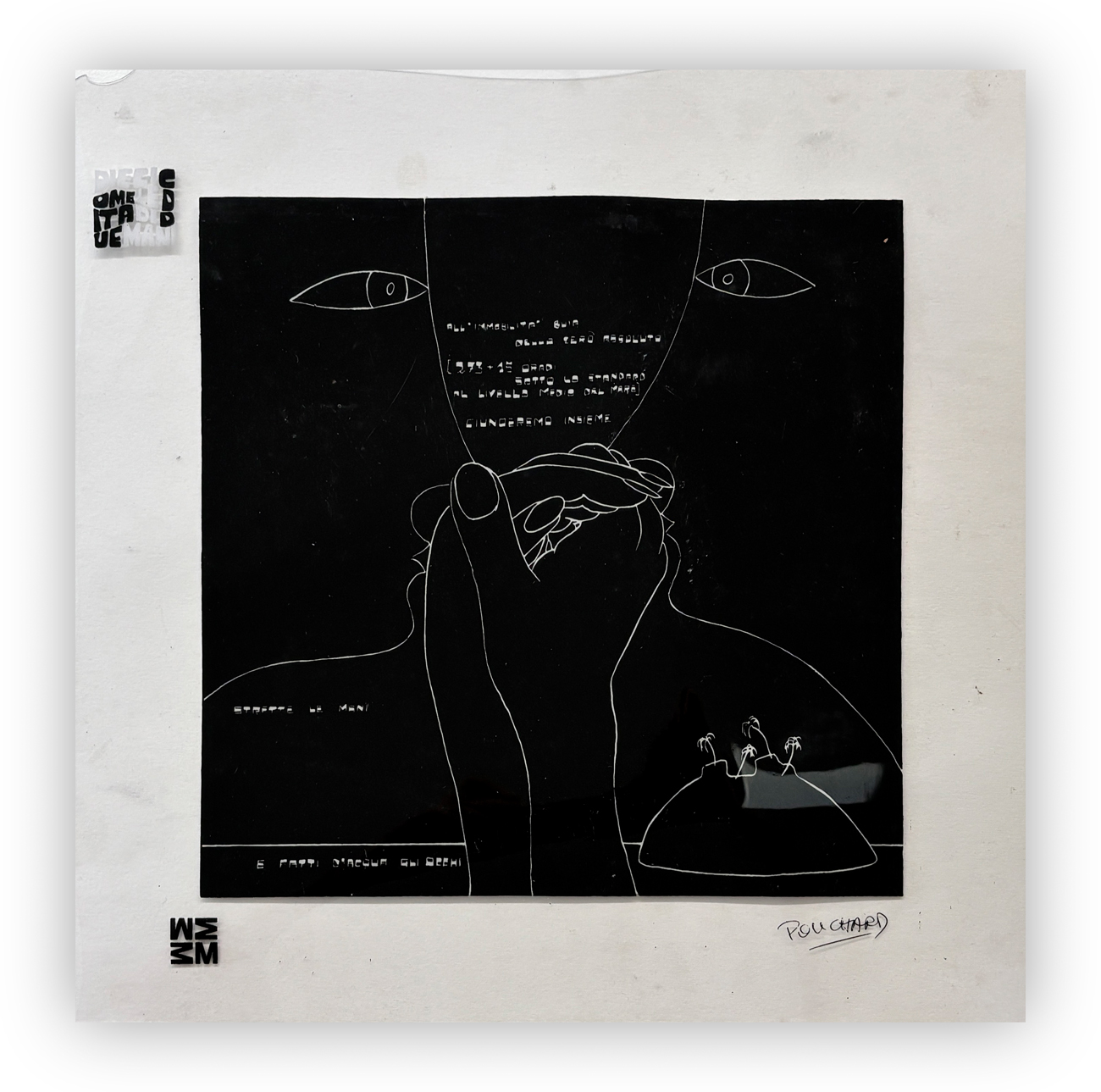 ENNIO POUCHARD (1928-2023) - Senza Titolo (All'immobilità buia dello zero assoluto), 1973