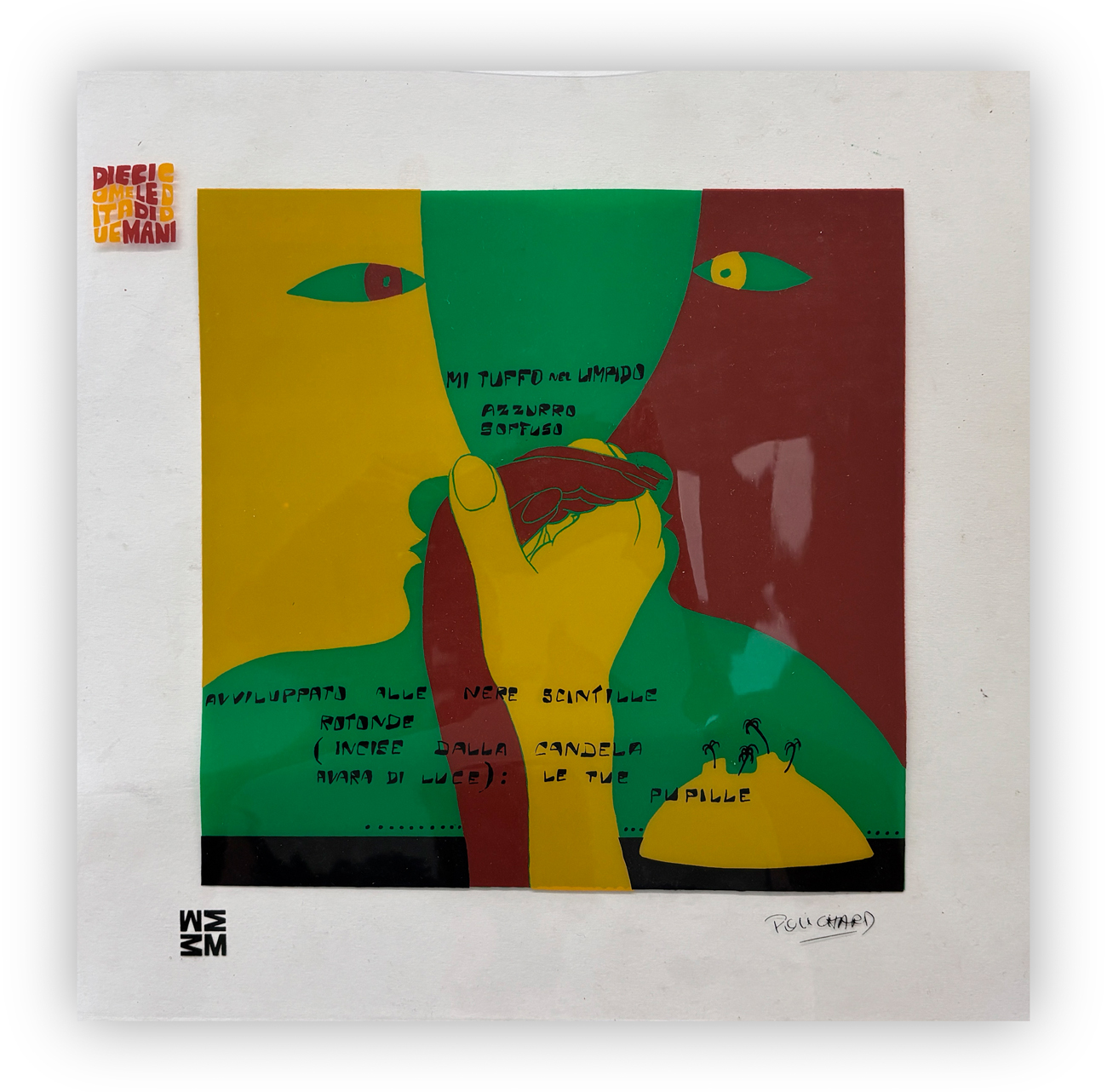 ENNIO POUCHARD (1928-2023) - Senza Titolo (Mi tuffo nel limpido azzurro soffuso), 1973