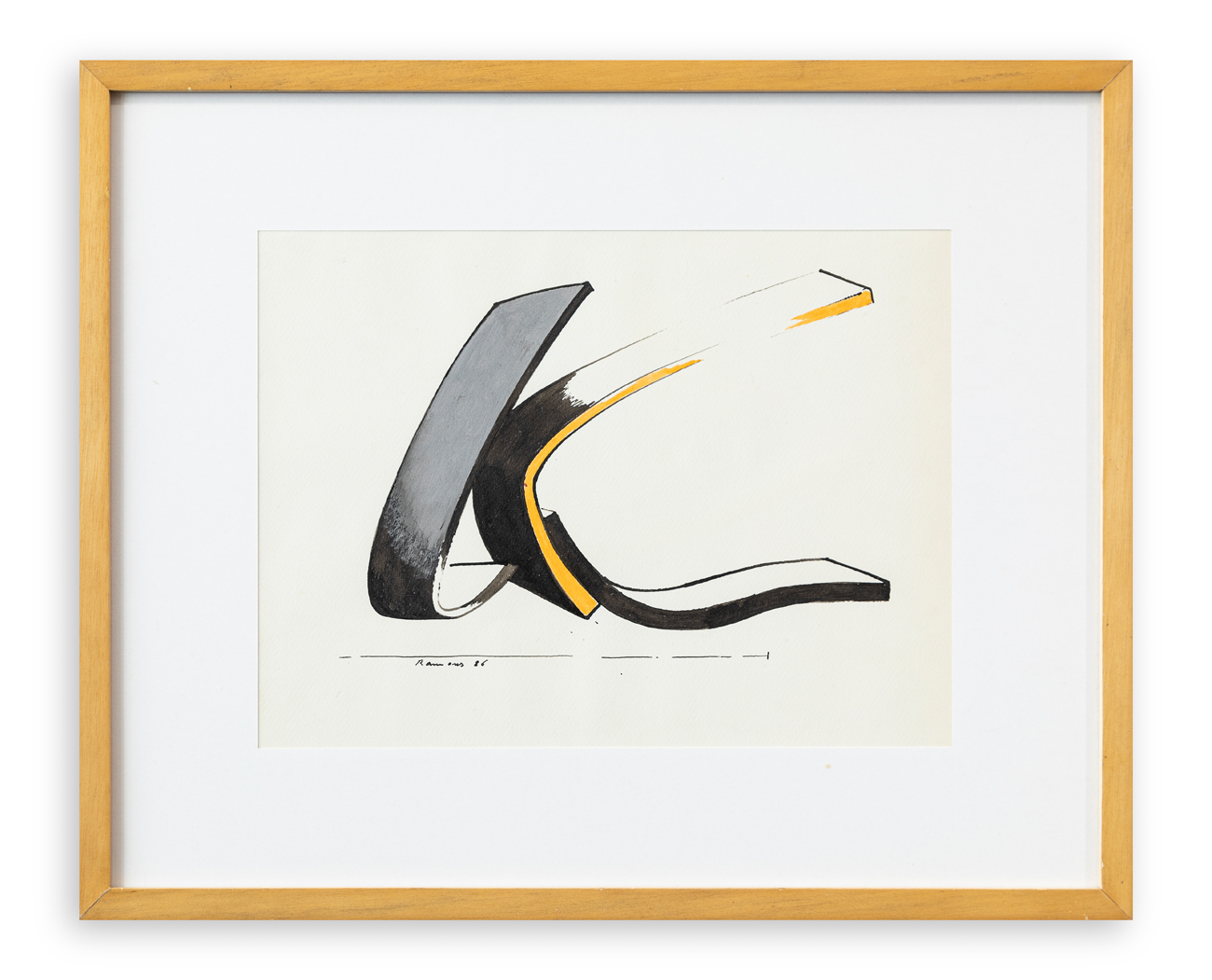 CARLO RAMOUS (1926-2003) - Senza Titolo, 1986
