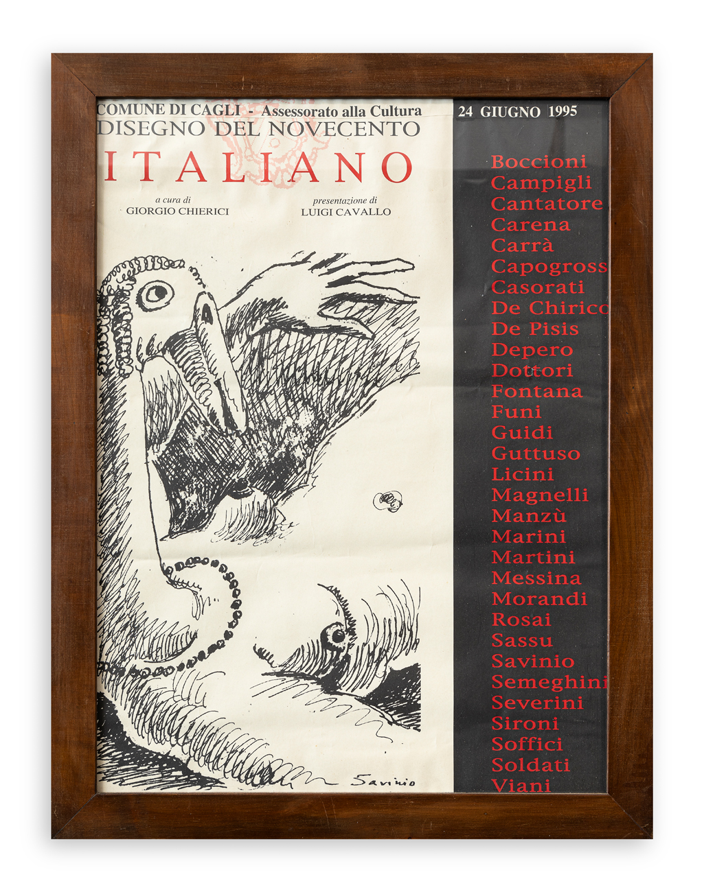 MANIFESTO DISEGNO DEL 900' Manifesto edito in occasione della mostra "Disegno...