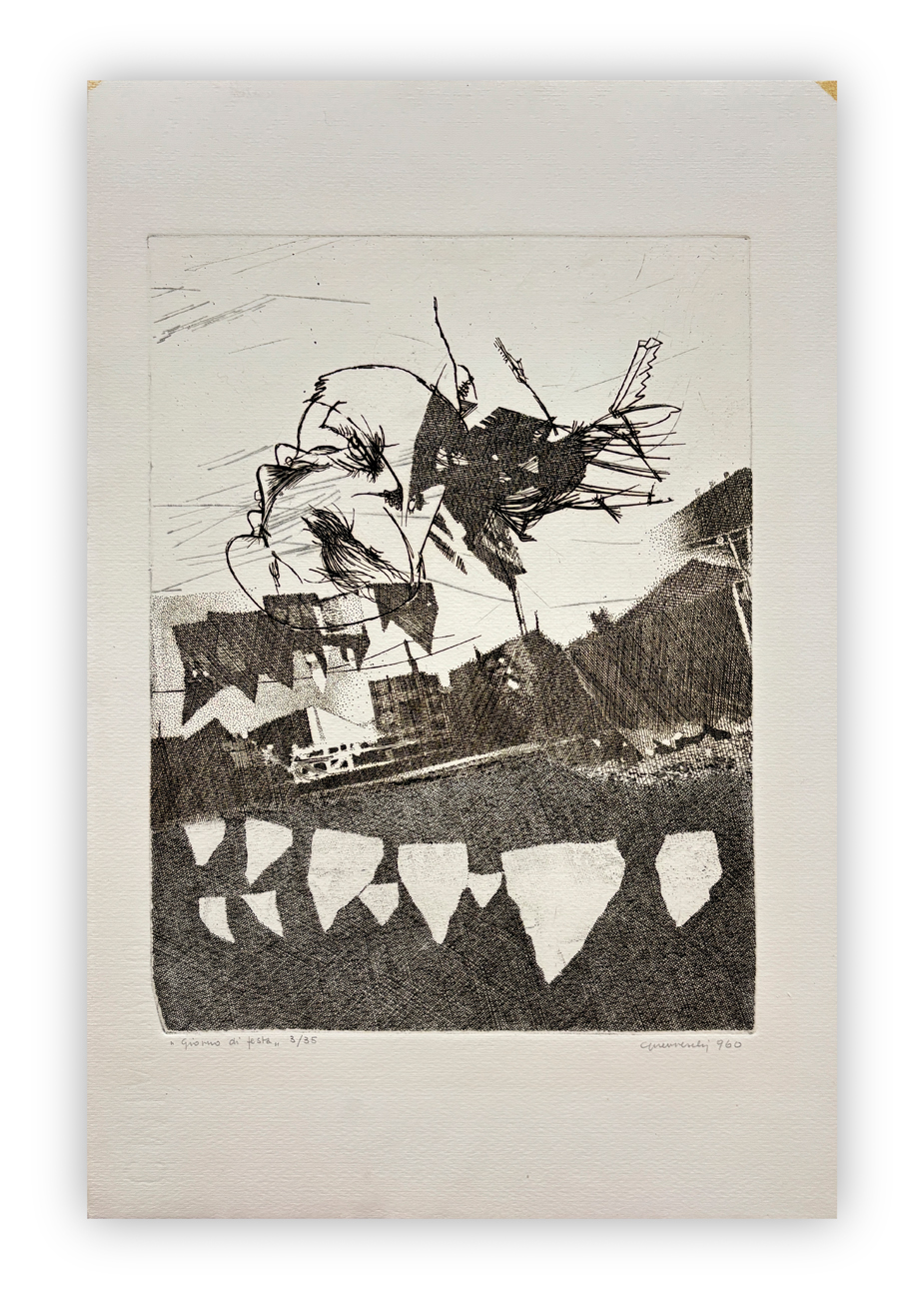 GIUSEPPE GUERRESCHI (1929-1985) - Giorno di festa, 1960