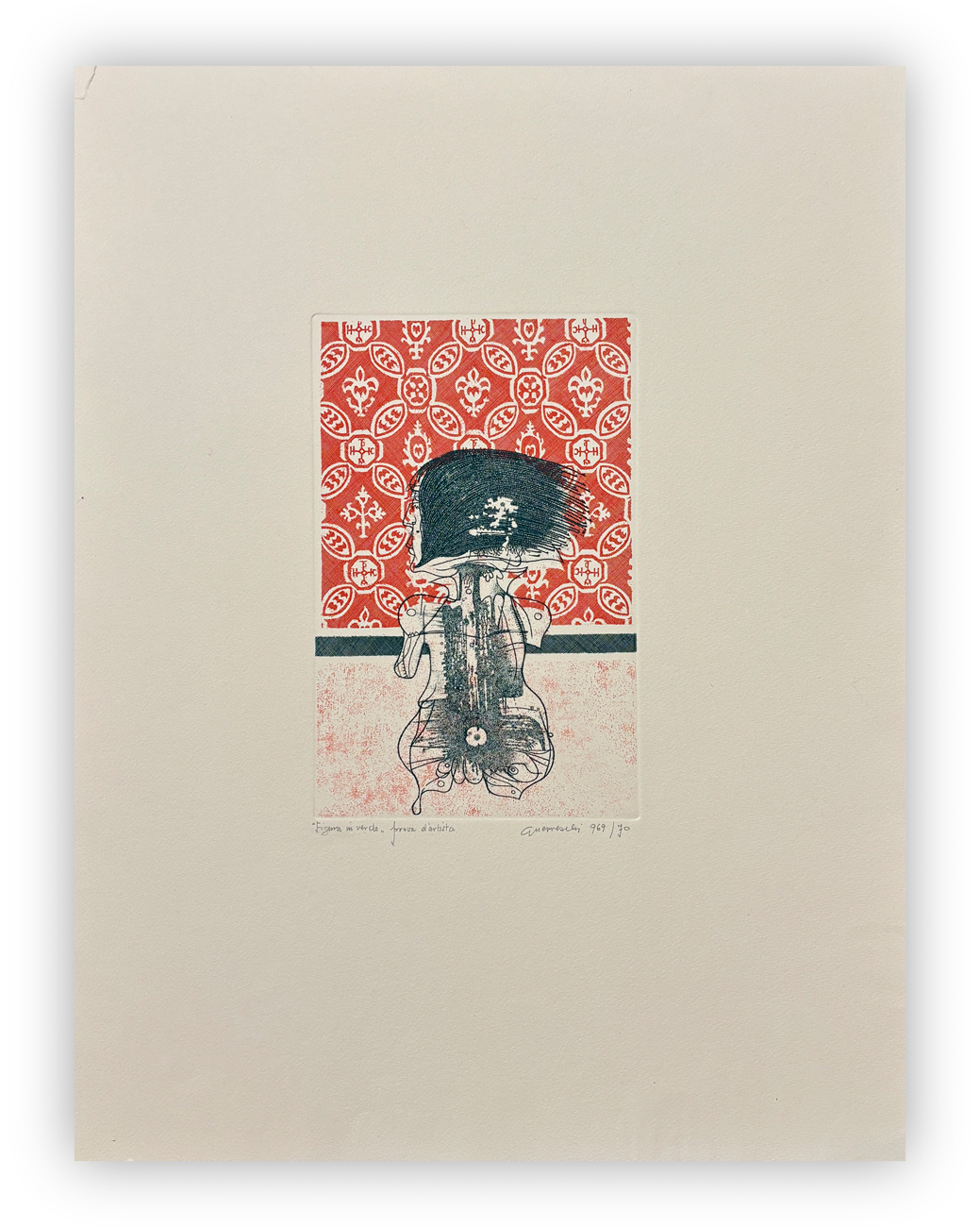 GIUSEPPE GUERRESCHI (1929-1985) - Figura in verde, 1969/1970