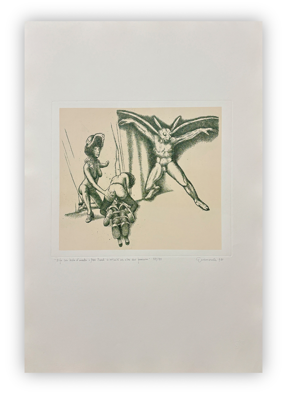 GIUSEPPE GUERRESCHI (1929-1985) - Elfo con testa d'insetto, 1981