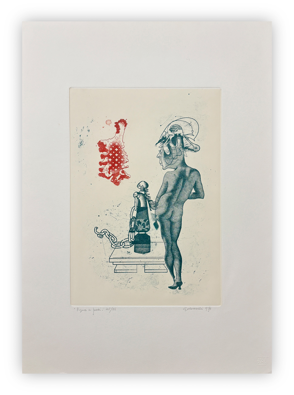 GIUSEPPE GUERRESCHI (1929-1985) - Figura in piedi, 1971