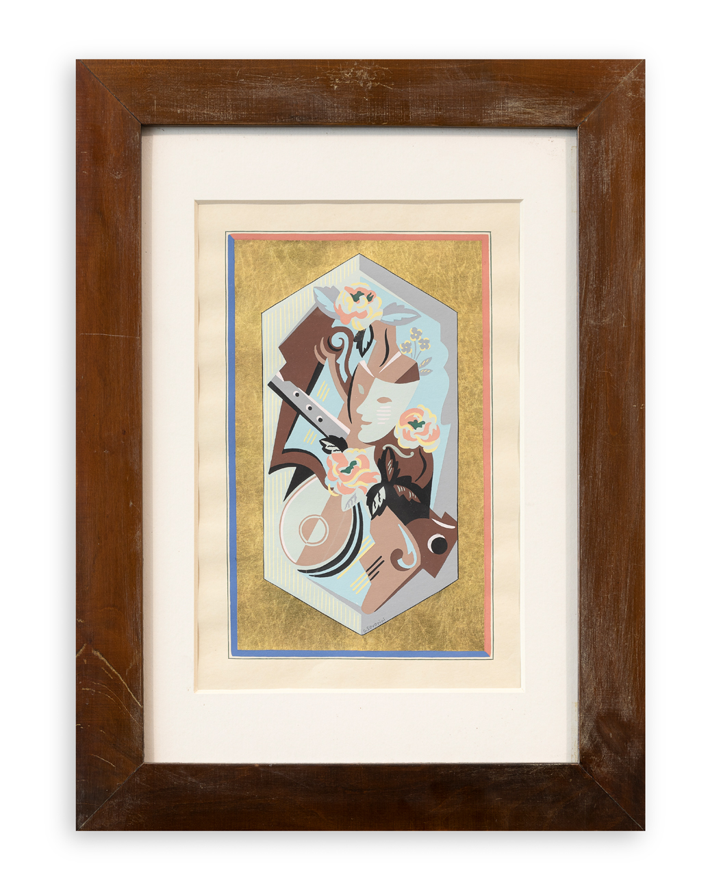 GINO SEVERINI (1883-1966) - Nature morte (Fleurs et masques), 1930