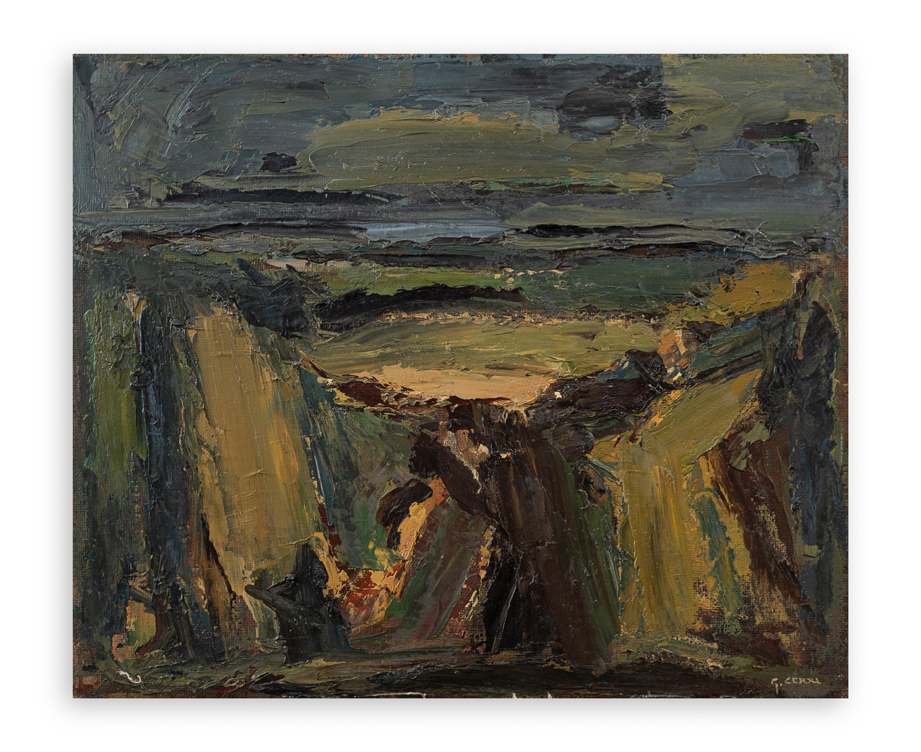 GIANCARLO CERRI (1938) - Paesaggio verde o 'La forza', 1982