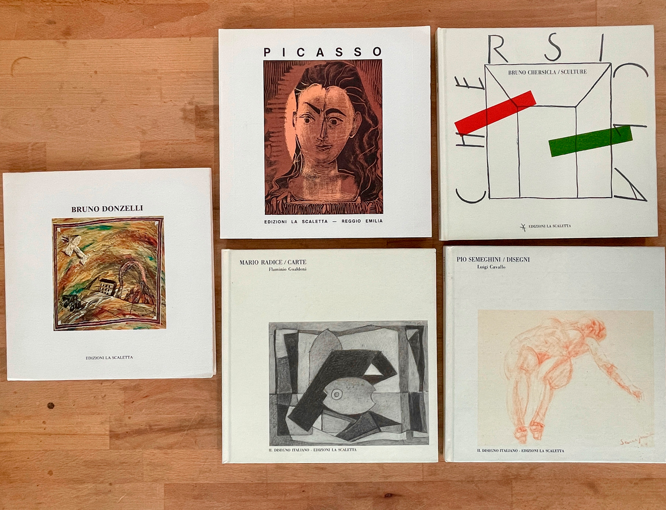 GALLERIA LA SCALETTA, REGGIO EMILIA (DONZELLI, PICASSO, RADICE, CHERSICLA, SEMEGHINI) - Lotto unico di 5 cataloghi