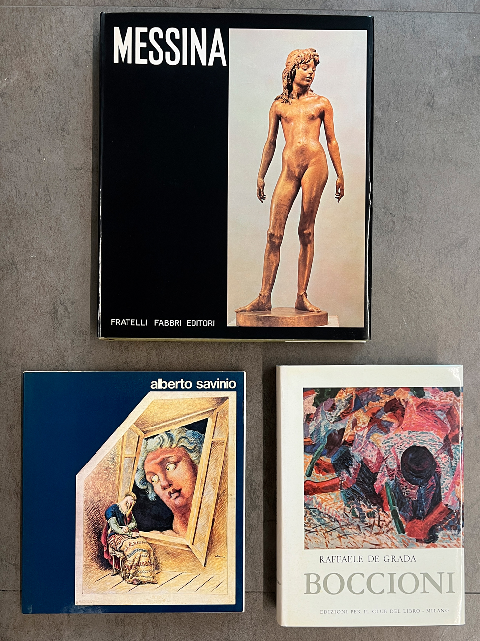 ALBERTO SAVINIO, UMBERTO BOCCIONI E FRANCESCO MESSINA - Lotto unico di 3 cataloghi