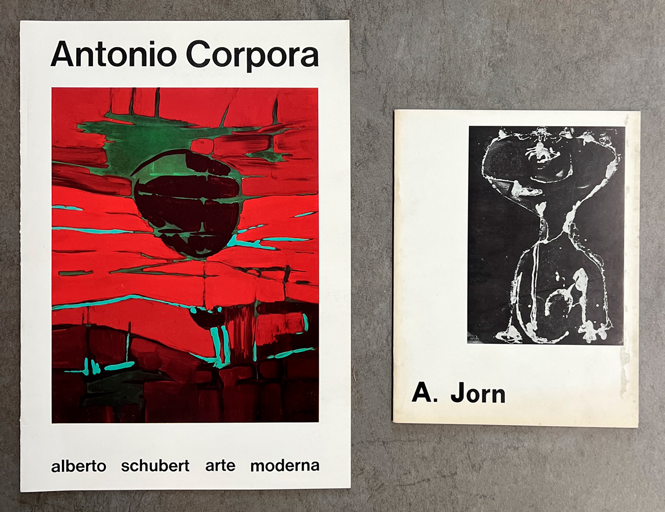 ANTONIO CORPORA E ASGER JORN - Lotto unico di 2 cataloghi
