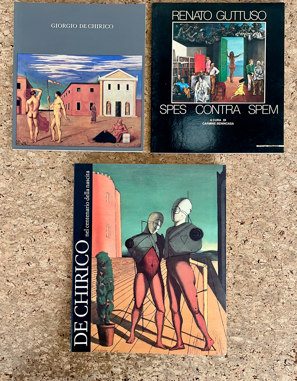 GIORGIO DE CHIRICO E RENATO GUTTUSO - Lotto unico di 3 cataloghi