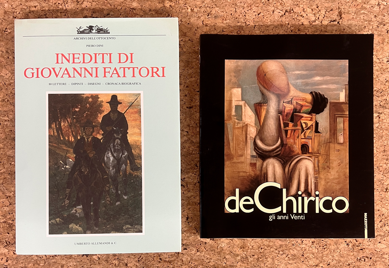 GIOVANNI FATTORI E GIORGIO DE CHIRICO - Lotto unico di 2 cataloghi