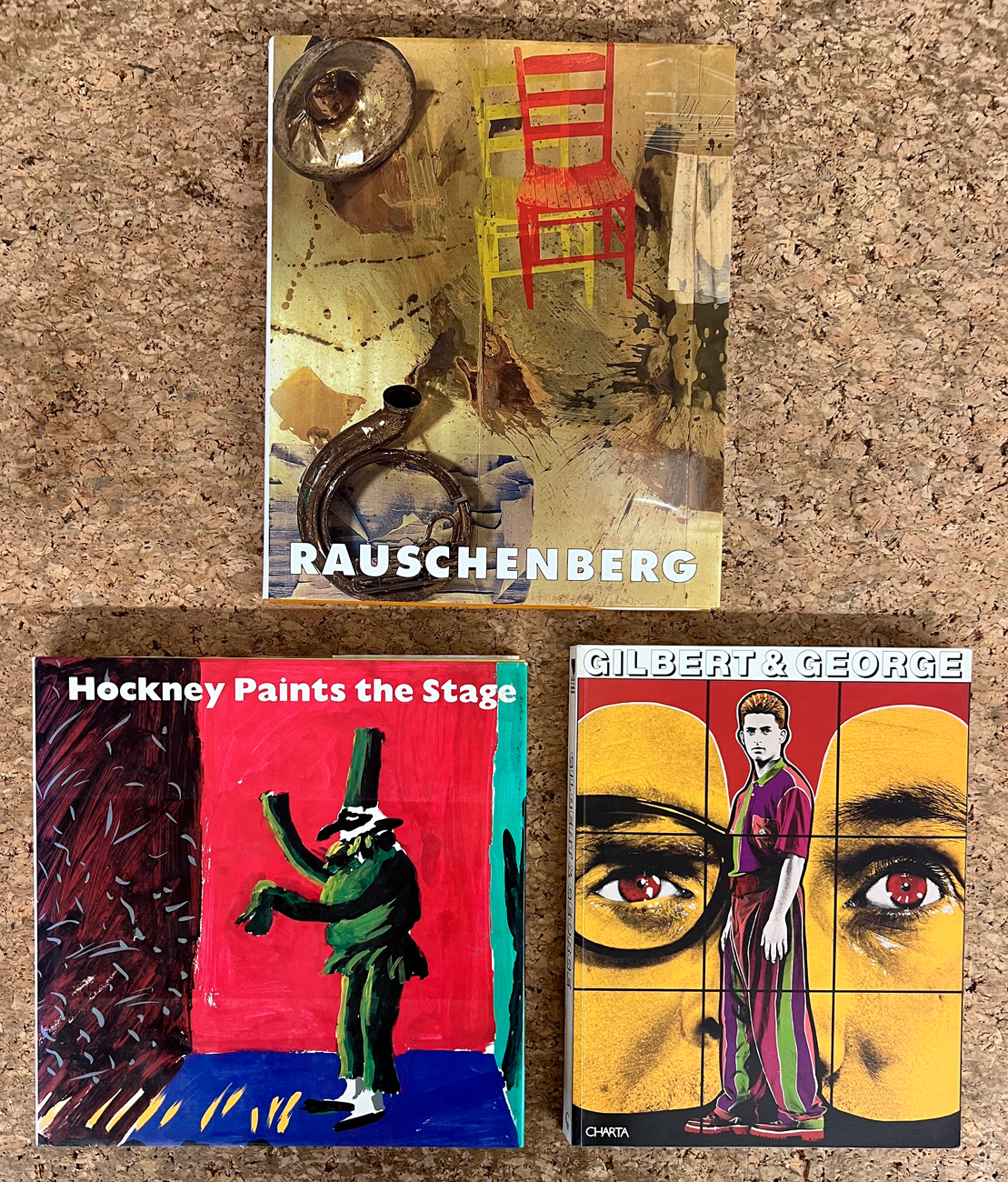 DAVID HOCKNEY, ROBERT RAUSCHENBERG E GILBERT & GEORGE - Lotto unico di 3 cataloghi