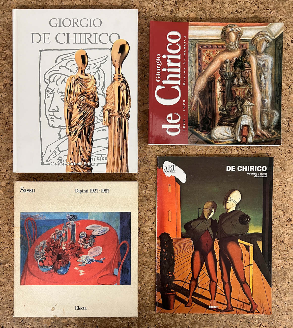 GIORGIO DE CHIRICO E ALIGI SASSU - Lotto unico di 3 cataloghi
