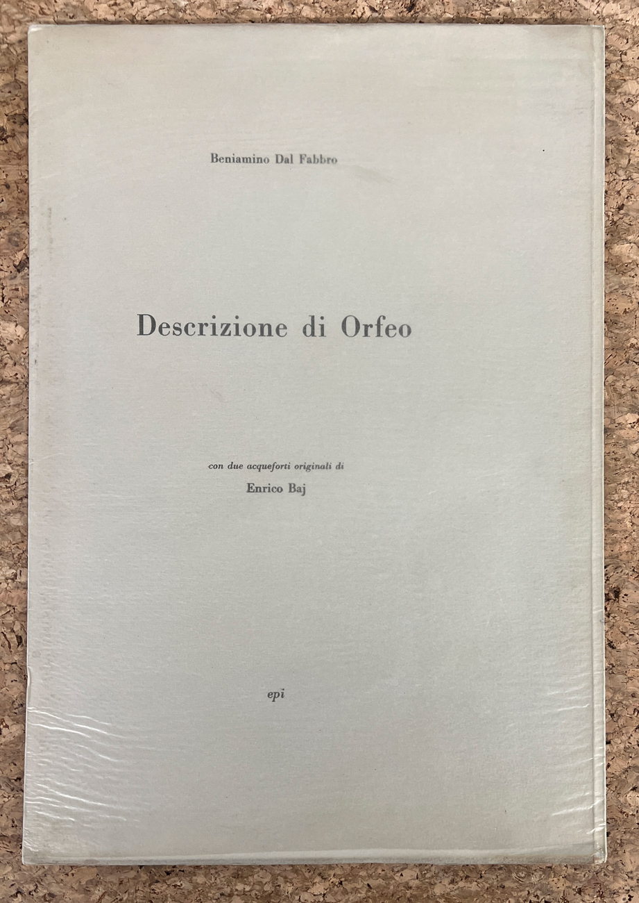 EDIZIONI D'ARTE (ENRICO BAJ) - Descrizione di Orfeo, 1954