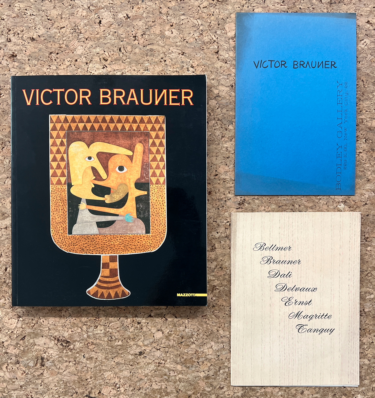 VICTOR BRAUNER - Lotto unico di 2 cataloghi e un pieghevole