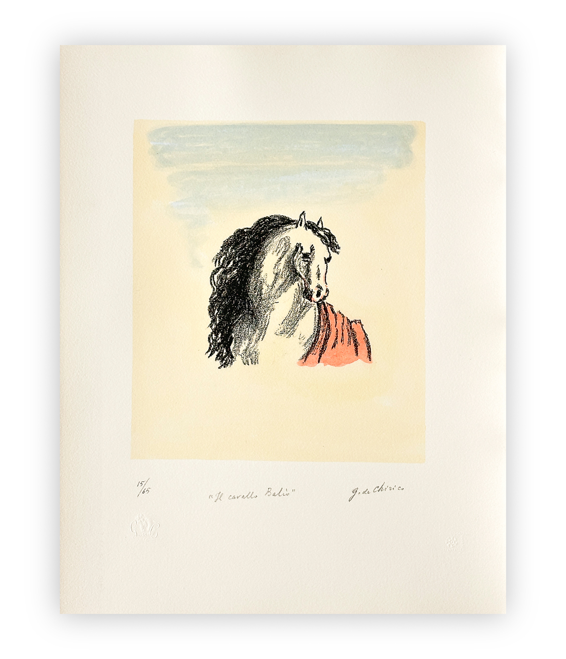 GIORGIO DE CHIRICO (1888-1978) - Il cavallo di Balio, 1971