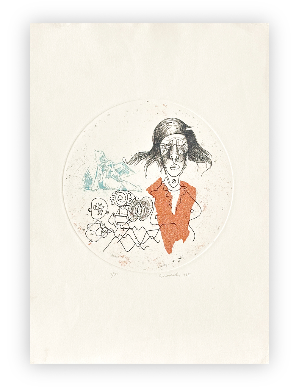 GIUSEPPE GUERRESCHI (1929-1985) - Senza Titolo, 1965
