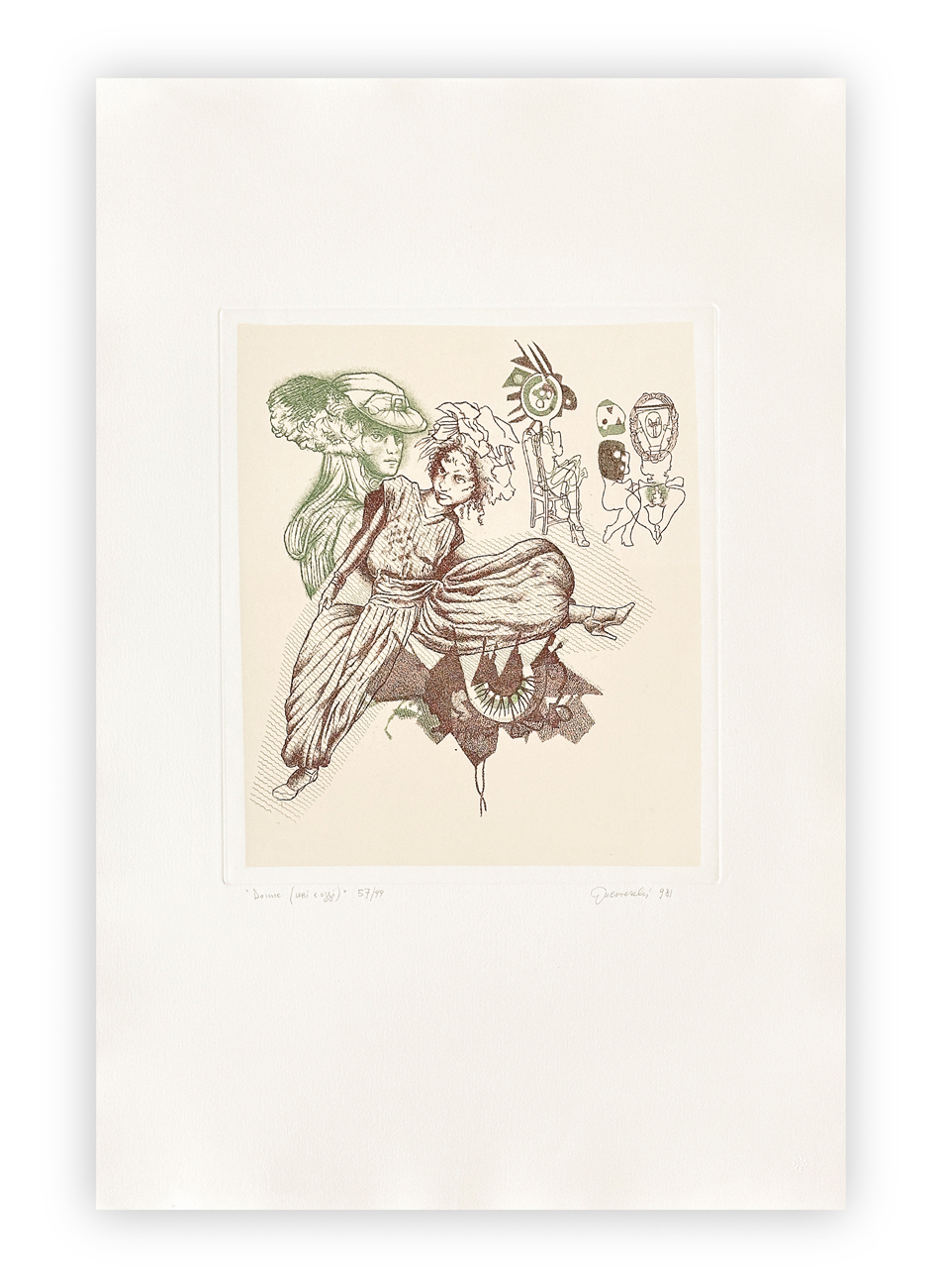 GIUSEPPE GUERRESCHI (1929-1985) - Donne, 1981