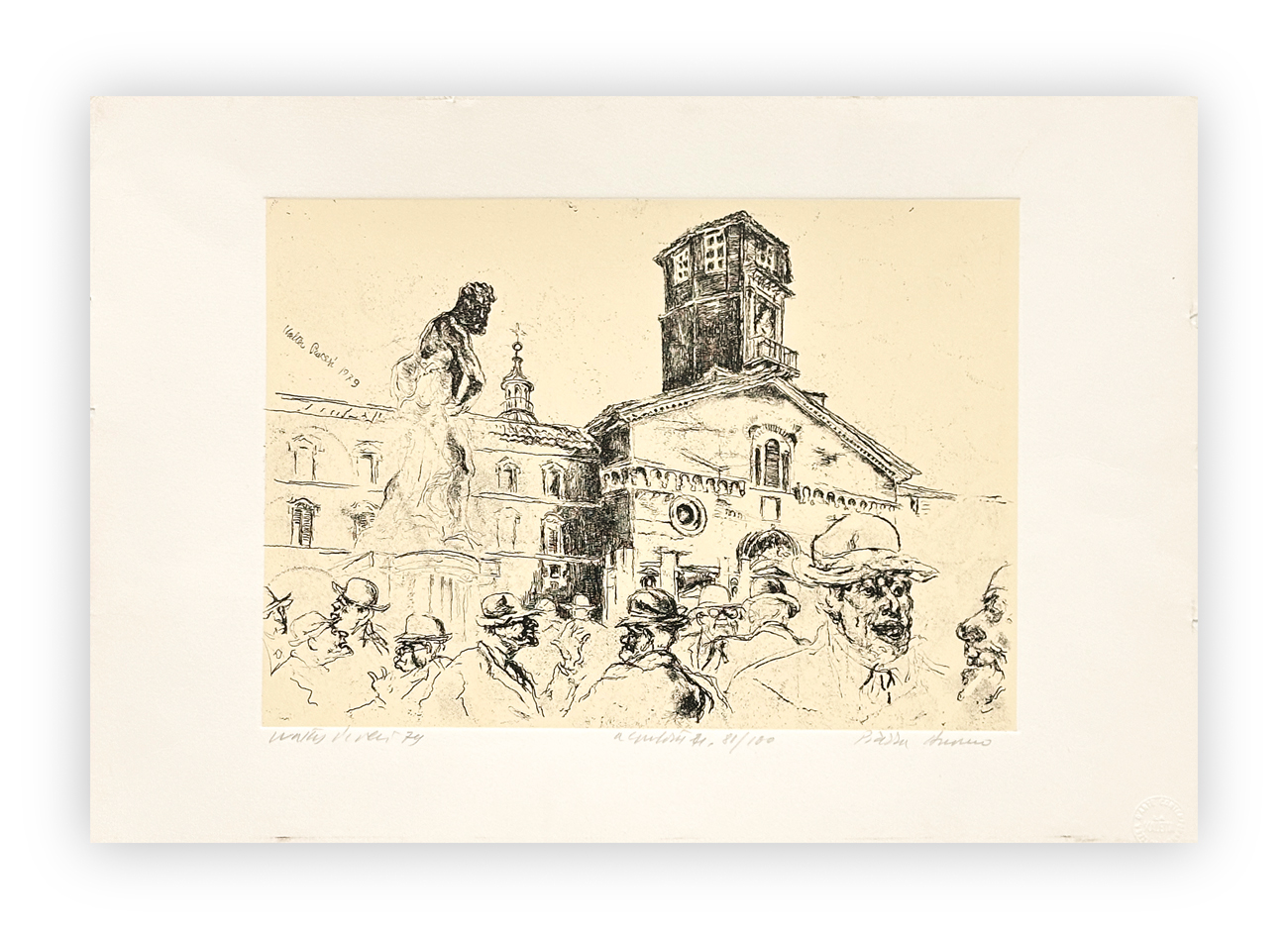 WALTER PIACESI (1929-2022) - Piazza Duomo, 1979