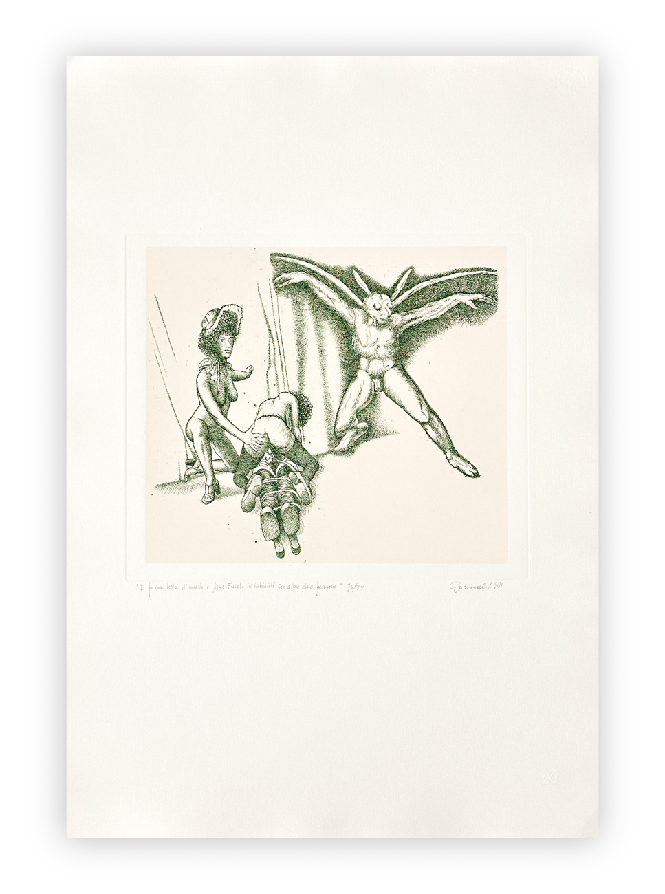 GIUSEPPE GUERRESCHI (1929-1985) - Elfo con testa d'insetto, 1981