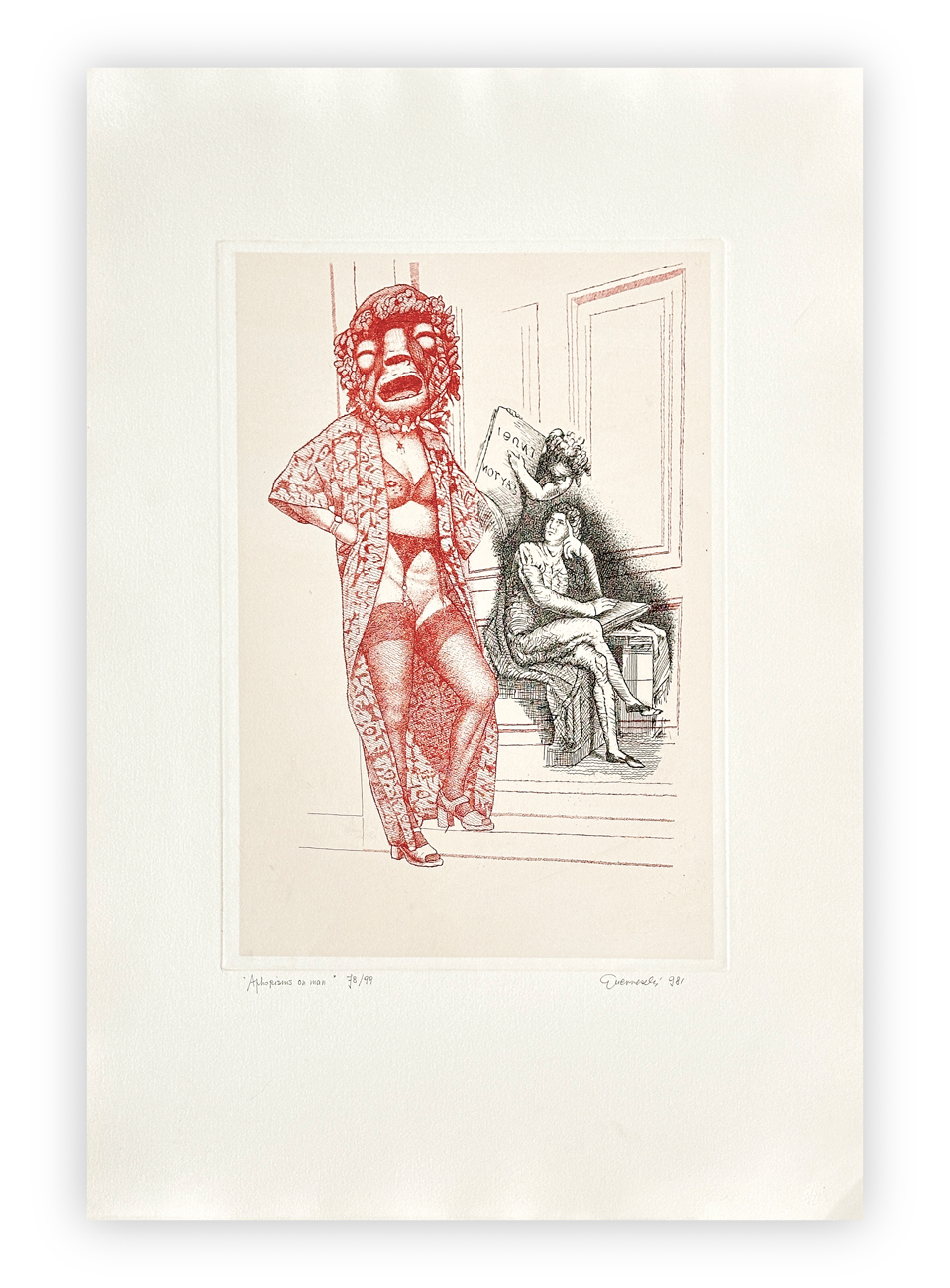 GIUSEPPE GUERRESCHI (1929-1985) - Aphorism Man, 1981