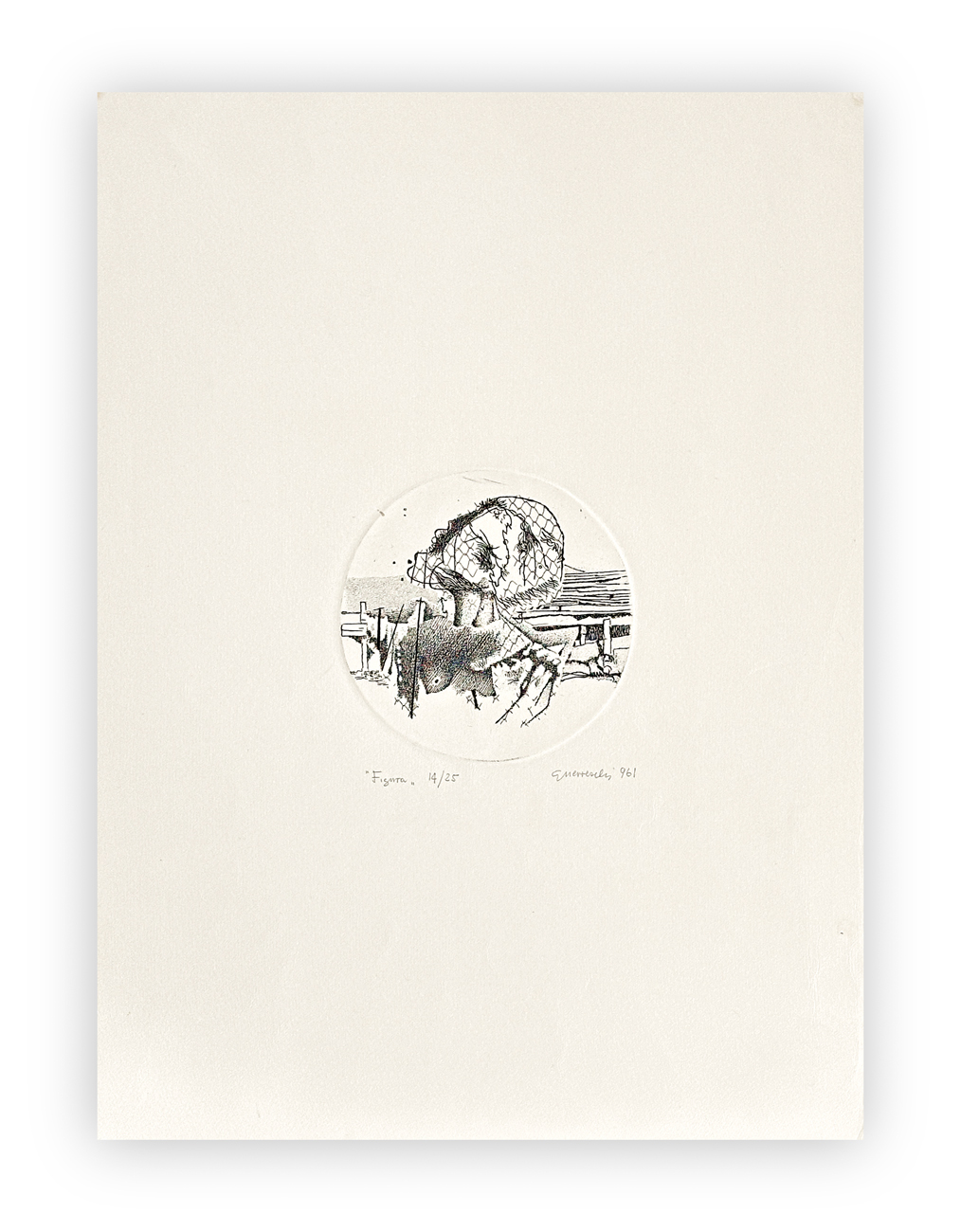 GIUSEPPE GUERRESCHI (1929-1985) - Figura, 1961