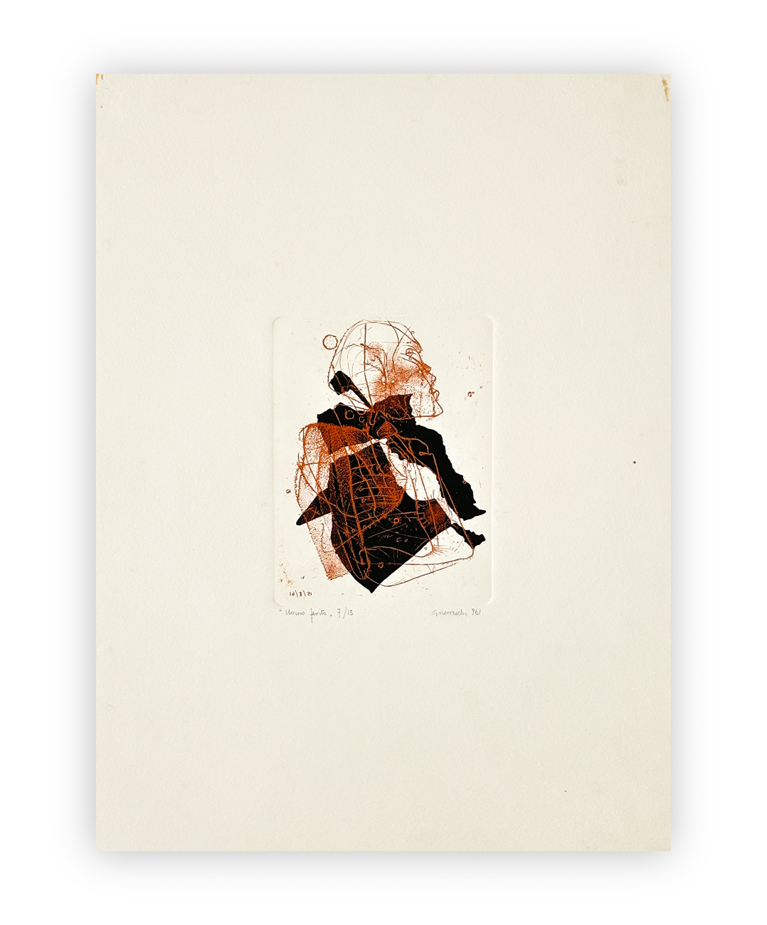 GIUSEPPE GUERRESCHI (1929-1985) -Uomo Ferito, 1961