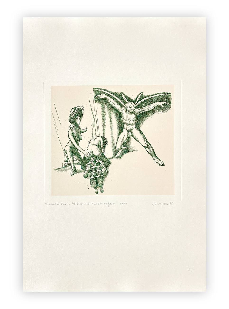 GIUSEPPE GUERRESCHI (1929-1985) - Elfo con testa d'uccello, 1981