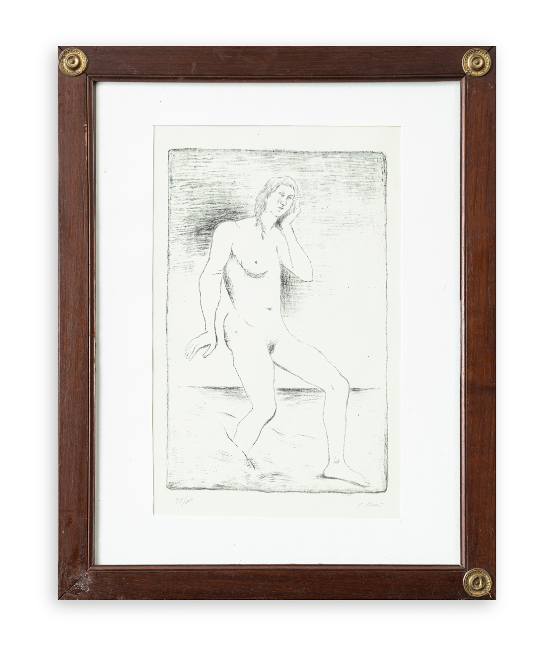 CARLO CARRÀ (1881-1966) - Bagnante (Nudo femminile), 1944
