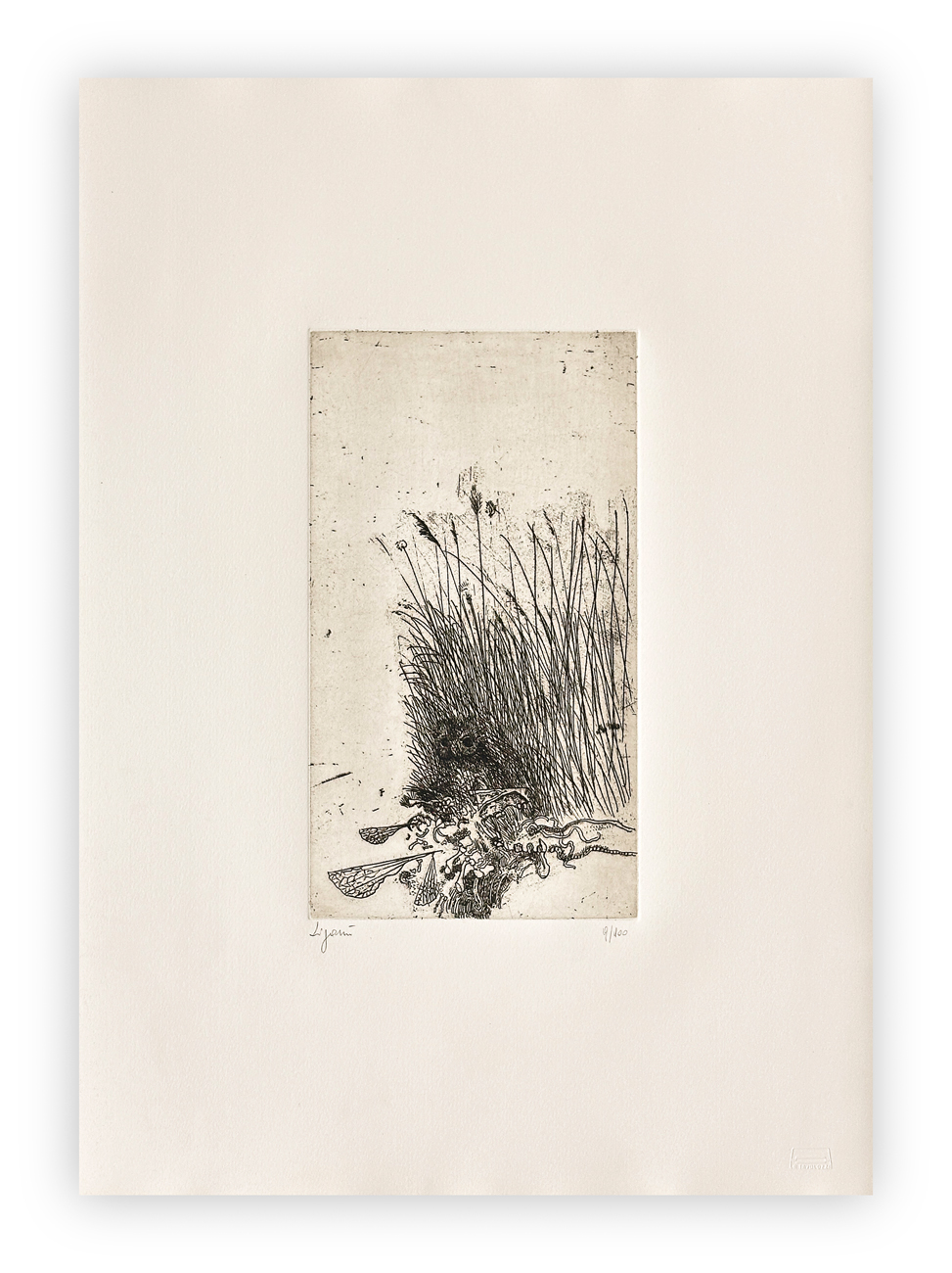 GIUSEPPE ZIGAINA (1924-2015) - Senza Titolo (Uccello nell'erba), 1978