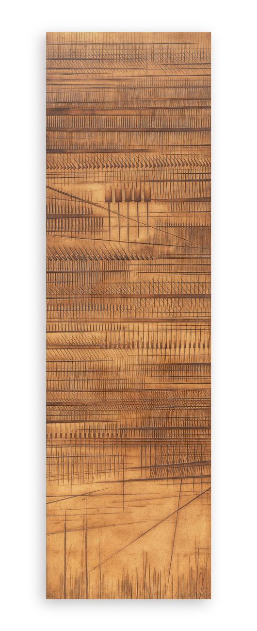 ARNALDO POMODORO (1926-2025) - Foglio lungo di Urbino, 1977