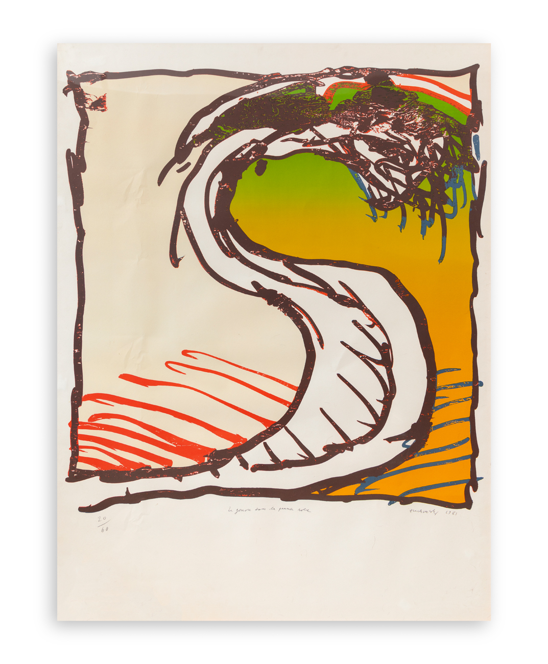 PIERRE ALECHINSKY (1927) - Le genou dans la grande robe, 1981