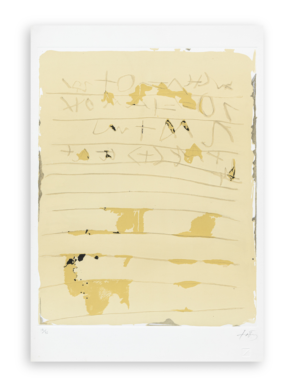 ANTONI TÀPIES (1923-2012) - Criptografia, 1982