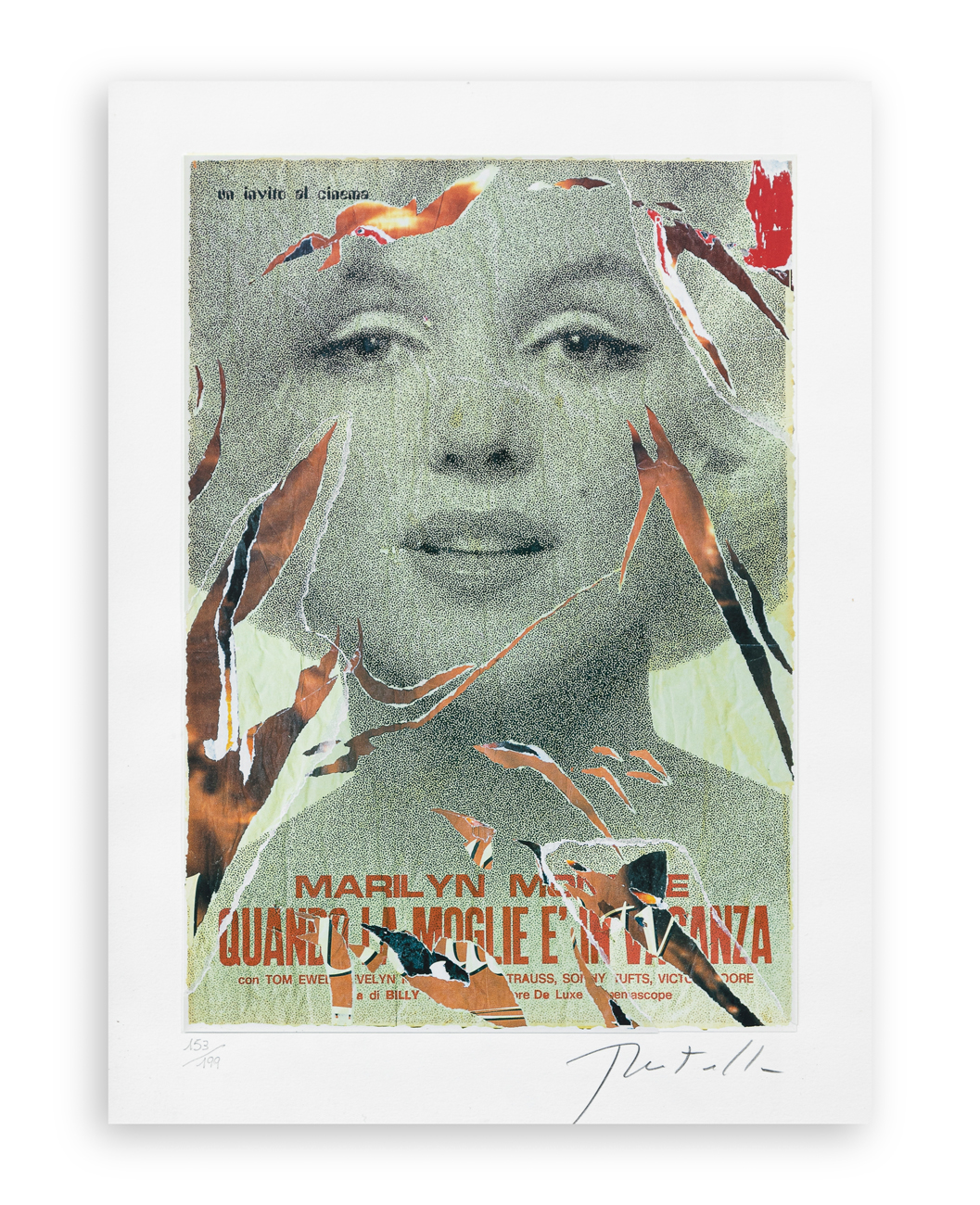 MIMMO ROTELLA (1918-2006) - Marilyn, bellezza eterna, 2005