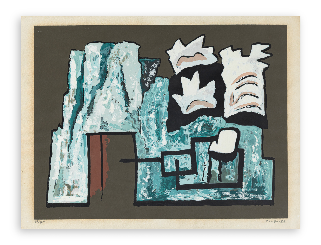 ALBERTO MAGNELLI (1988-1971) - Les roches, 1961
