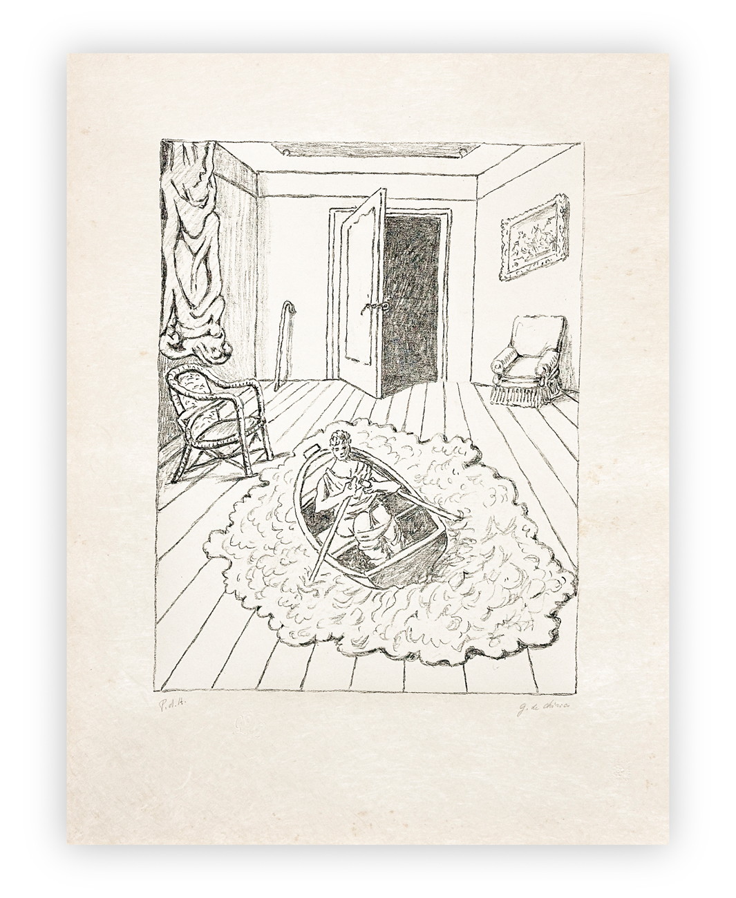 GIORGIO DE CHIRICO (1888-1978) - Il ritorno di Ulisse, 1973