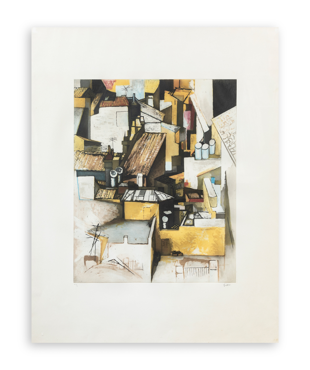 RENATO GUTTUSO (1911-1987) - Tetti, 1983